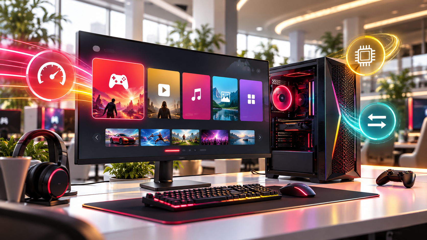 빠른 반응과 하드웨어 가속을 표현한 볼래TV PC 최적화 미디어 런처
